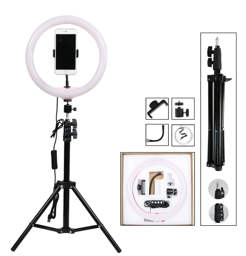 

Kanlong ring 8 10 12 14 16 18 inch led Selfie ring light with tripod stand lighting Photographic Light