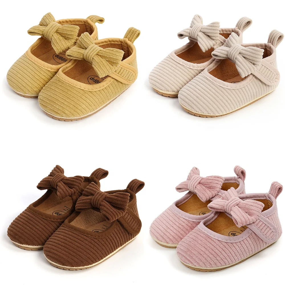 

Baby Dress Children Toddler Infants Princess Rubber Hard Sole Custom Logo Newborn Prewalker Girls Shoes