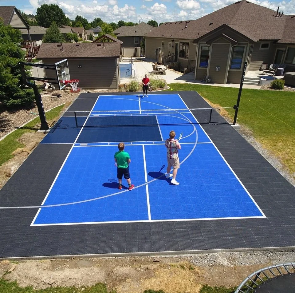 

Hot sale 30x50 feet home sports court PP interlocking modular sport outdoor flooring tiles