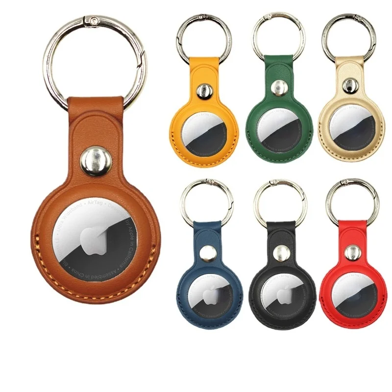 

AirTag Leather Case Airtags Keychain Tracker Locator PU Leather Case Spot Support Customization