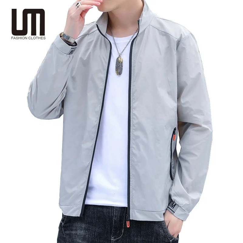 Liu Ming Cheap Wholesale Spring Summer Fashion Clothing Thin Slim Casual Lightweight Coat Streetwear Stand Collar Jacket