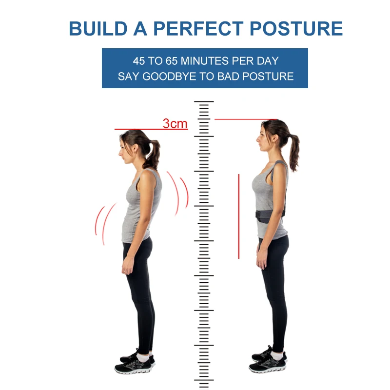 
Adjustable back support brace belt stretcher straightener magnetic body posture corrector shoulder Posture Corrector 