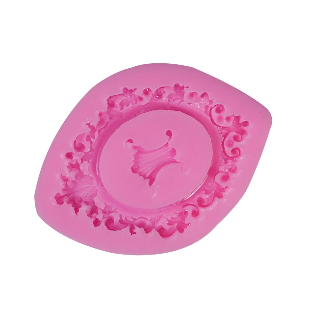 

cake chocolate decoration mold mirror frame silicone plaster mold, Pink