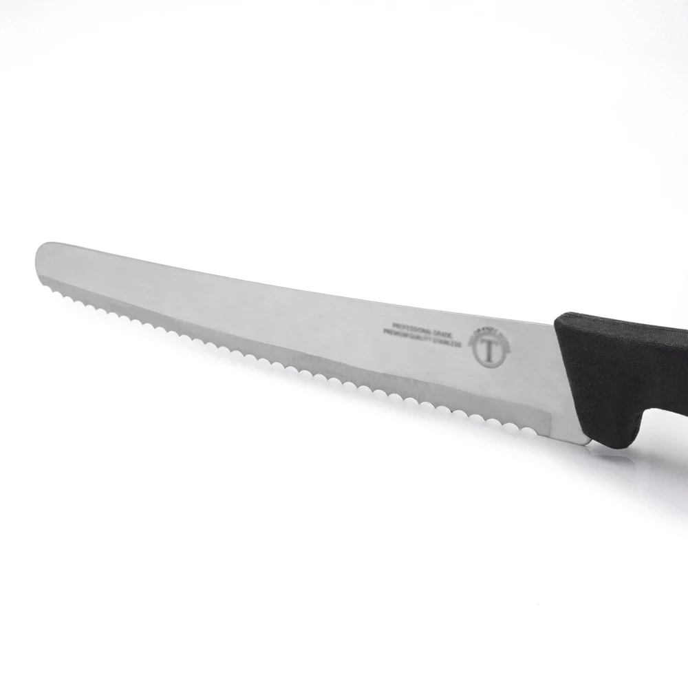 10inch Wide Wavy Edge Bread Knife Black Handle Buy Bread Knife