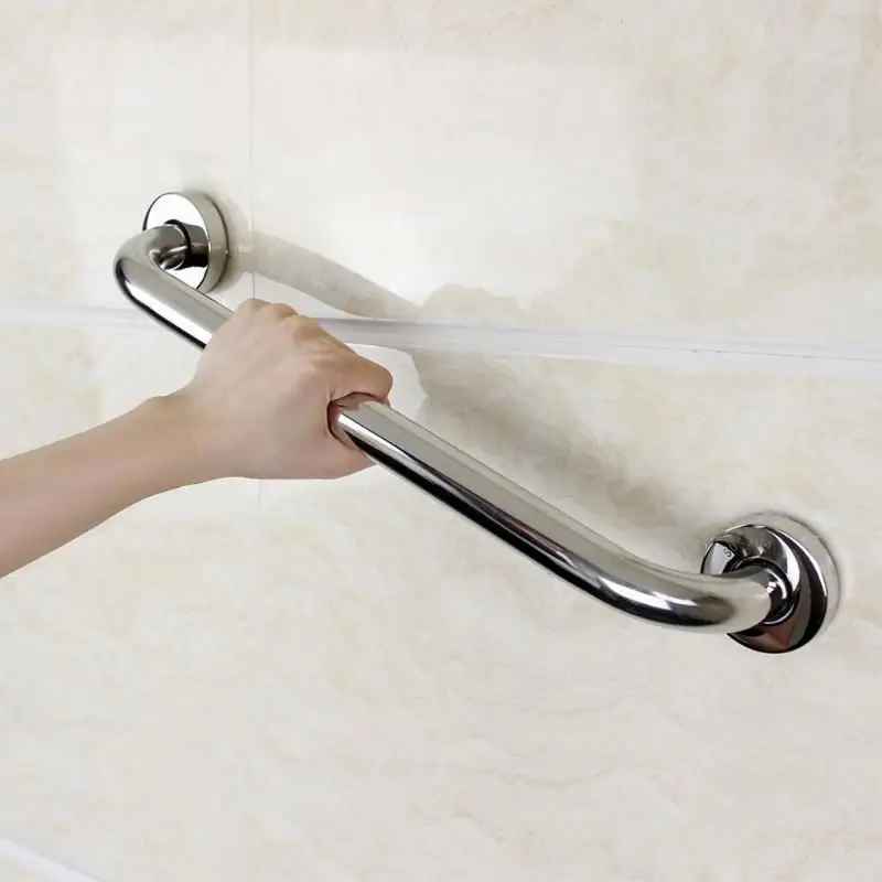 

Stainless Steel Bathroom Safety Grab Bar Bathroom Handle Armrest Anti Slip for Glass Door Bathroom Elder