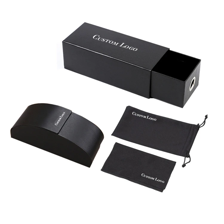 

Factory Price Sunglasses Drawer Box Handmade Fashion Magnetic Sunglasses Case with Cloth & Pouch, White