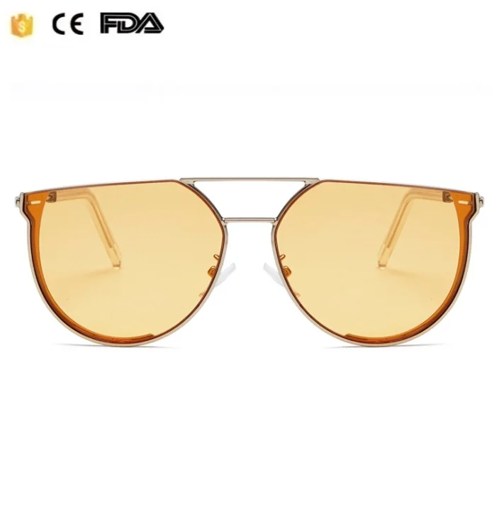 

Fashion 2022 Rimless Designer Flat Top Sunglasses