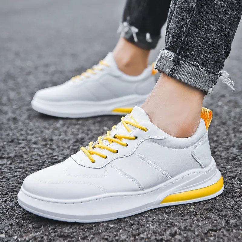 

Men's Summer Autumn Shoes Breathable Casual Fashion Trend Low-cut White Walking Style Sneakers Shoes, As the picture display