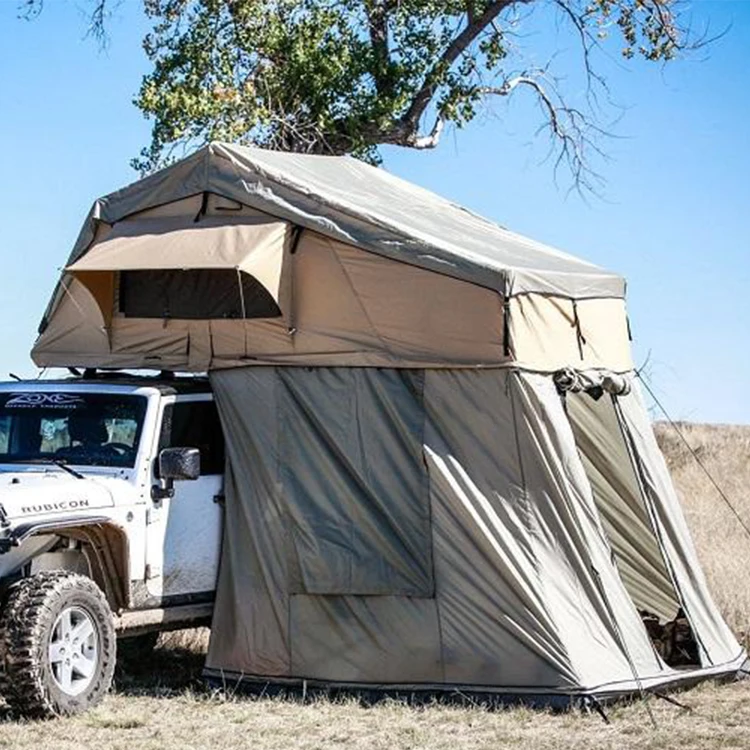 
wholesale outdoor waterproof cheap fiberglass folding car roof top tent annex room 