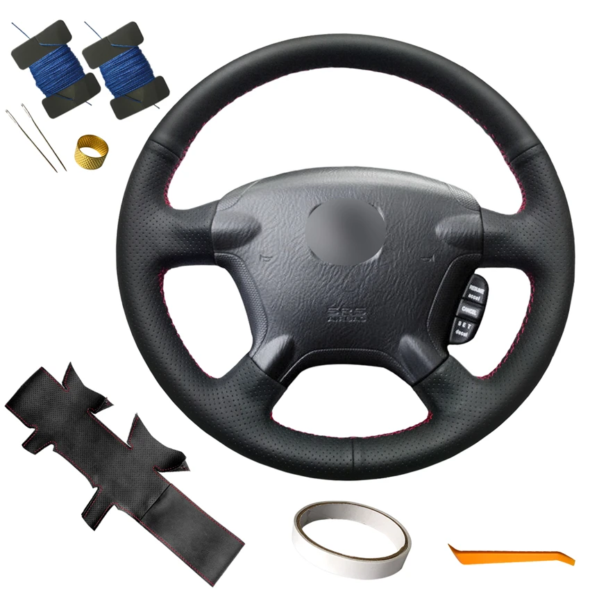 

Black Pu Material Stitching Steering Wheel Leather Cover for Honda CR-V CRV 2002 2003 2004 2005 2006