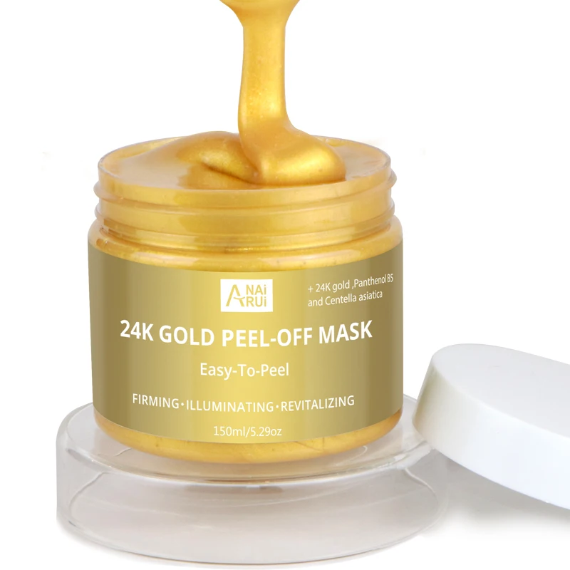 

OEM 24k Gold Mask Private Label Natural Organic Collagen Skin Care Peel Off Facial Facemask