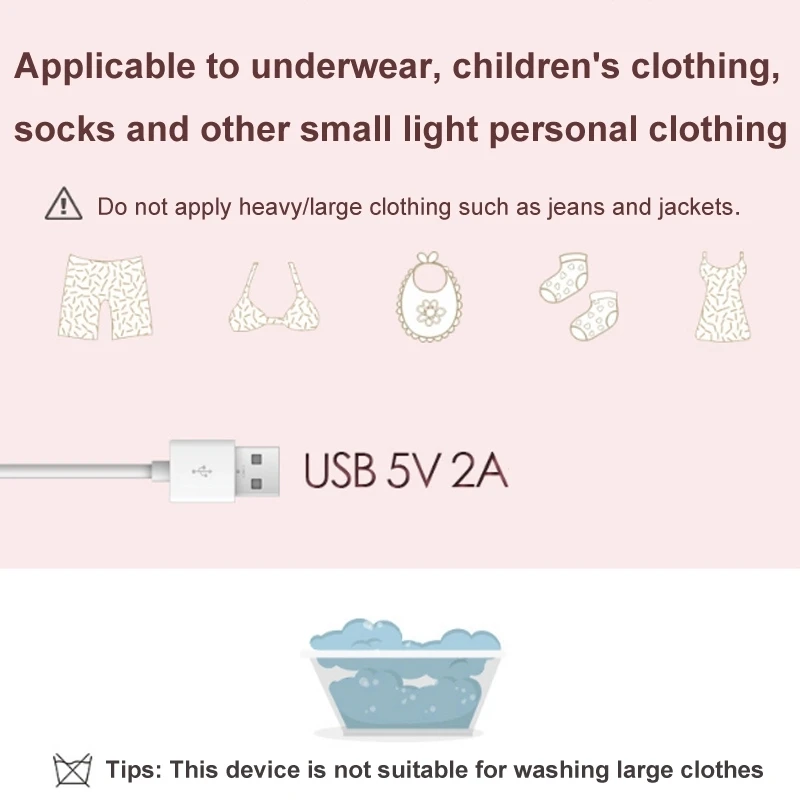 
2020 Folding Bucket Washer Mini Automatic Washing Machine For Underwear Socks 