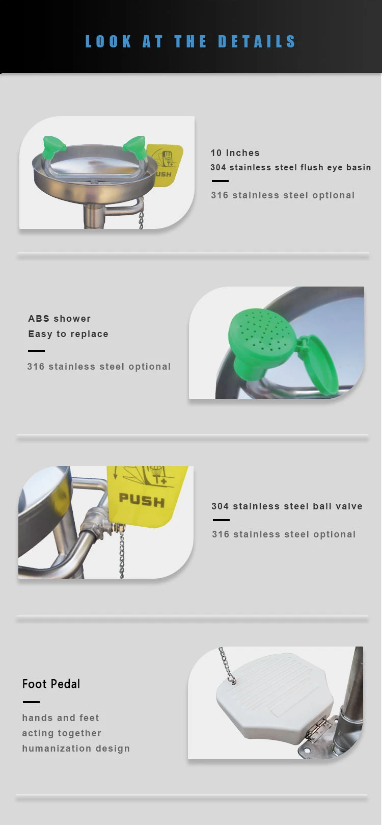 Stand Foot Control Emergency Eye Wash Shower Buy Eye Wash foot