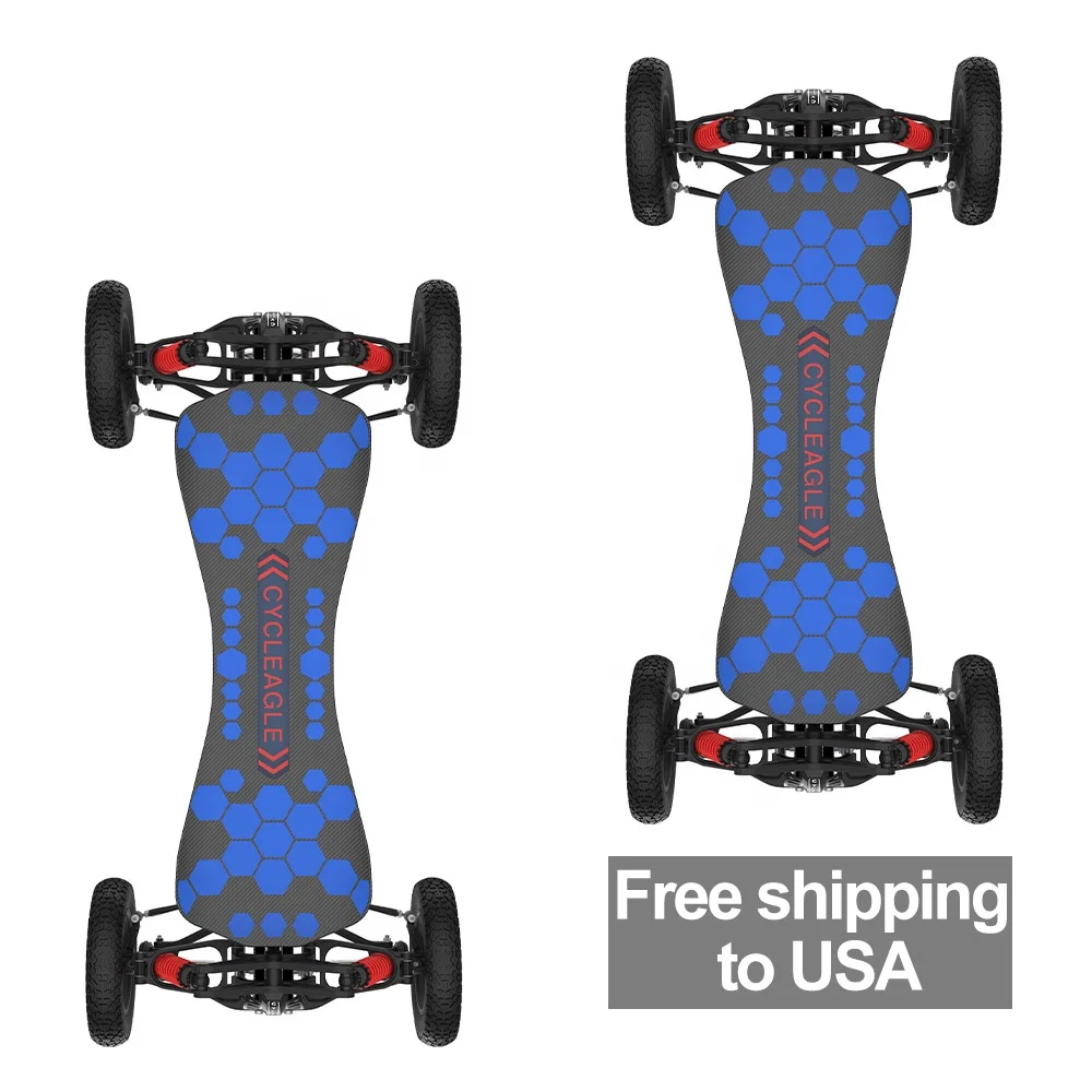 

34Free shipping to USA Four-wheel High Ground Clearance all terrain ownboard electric skateboard