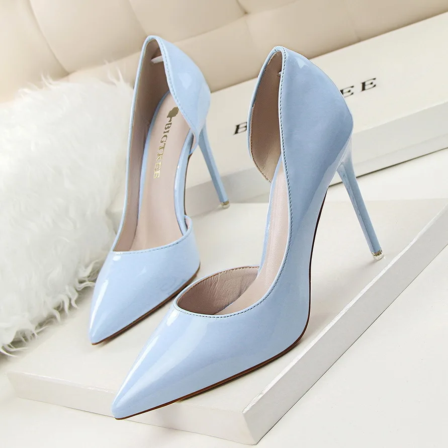 

10.5cm Heel women's shoes for wedding stiletto super high-heeled satin shallow mouth pointed sexy thin women's shoes 15% OFF