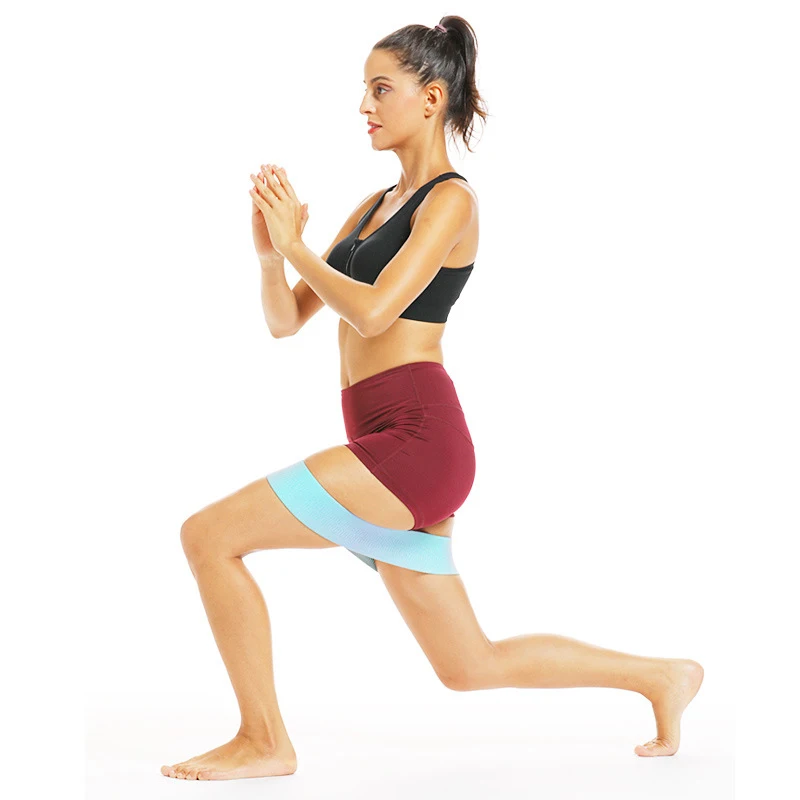 

elastic cotton fabric hip circle booty resistance exercise bands fitness, Customized