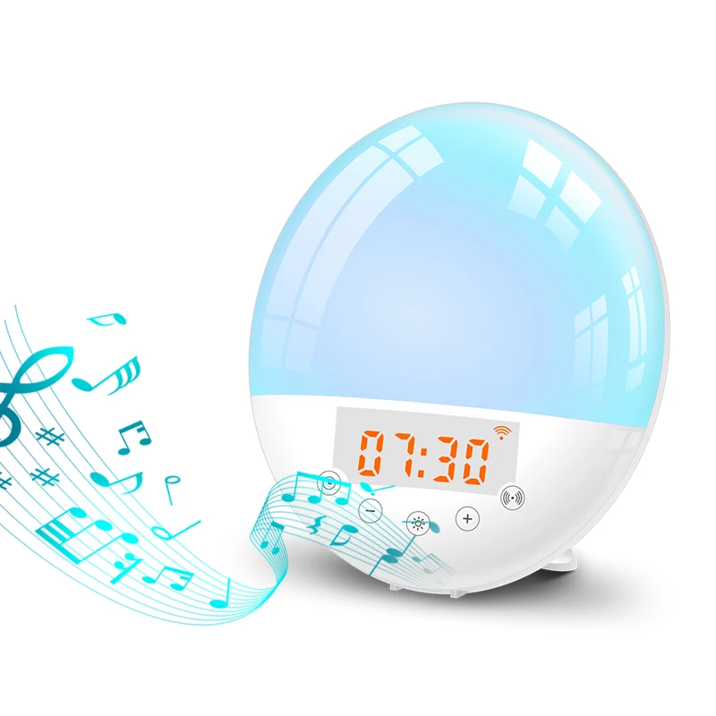 

High Quality Wake Up Light Digital Clock with Led Light Sunrise Alarm Clock Smart Wake/Sleep Lamp