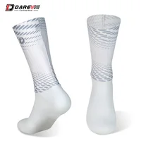 

Darevie custom breathable aero socks Combined printing socks with strip fabric professional cycling socks