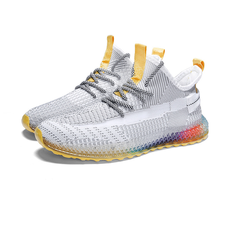 

Summer 4D Printing Knitting Mesh Woven Men's Shoes Air Cushion Jelly Bottom Tide shoes, Multicolor