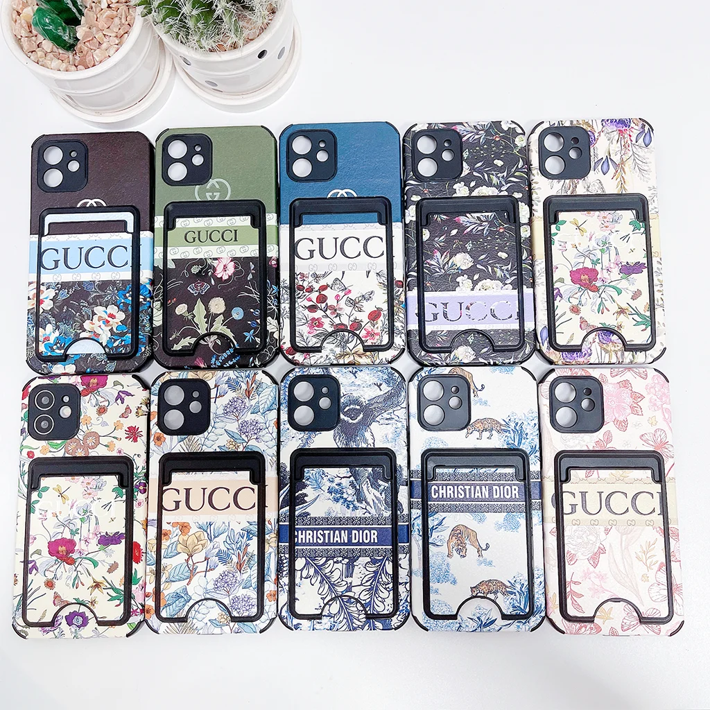 

Card design protection eco-friendly leather mobile phone case back cover for iphone xr 11 12 13 Pro Max