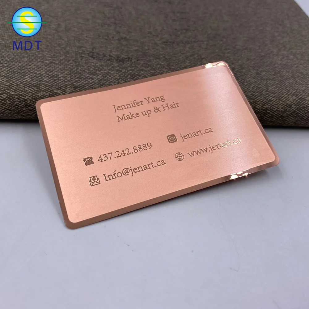 

MDT OC35 custom design Rose gold metal card, Cmyk color or pantone color