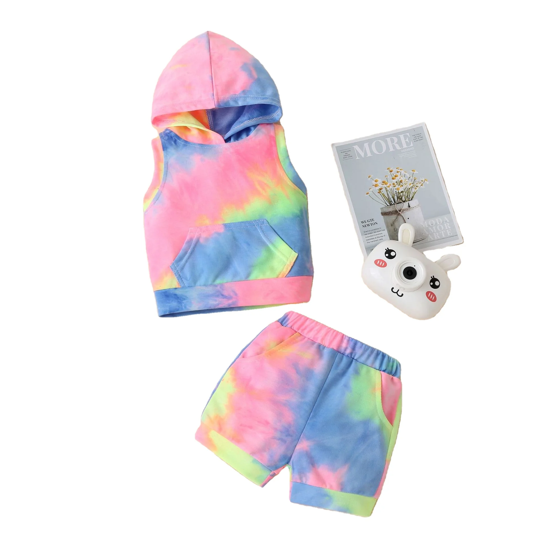 

Du Liang girls two piece outfits summer girls outfits set shorts and top