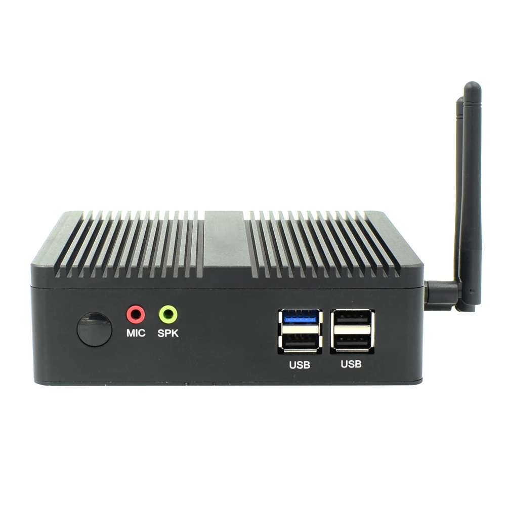 

Fanless Mini PC N3160/J3160 J1900 Quad Core Pfsense Barebone Computer Mini Server 2*Gigabit LAN(RJ-45) 300M Wifi, Black/silver