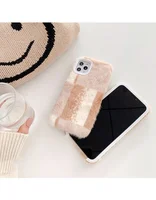

For iphone Phone Winter Warm downy hairy fur plush fluffy Soft phone case for iPhone x/xs/xs max/11/11pro/11pro max