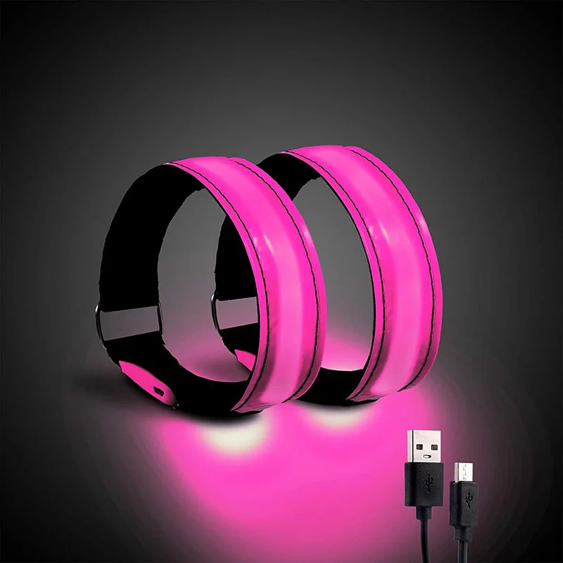 

Nylon Flashing Arm Band Glow Band Safety Bracelets USB Led Armband Running Reflective Armbands Light