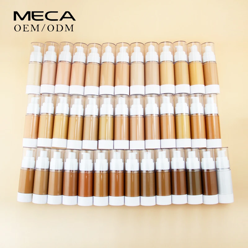 

41 colors liquid foundation private logo organic full coverage long lasting waterproof wholesale vegan foundation makeup, 41colors