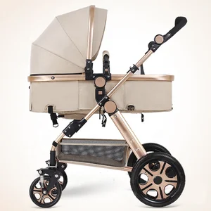 

High quality pu wheels portable folding travel system Household products Baby stroller