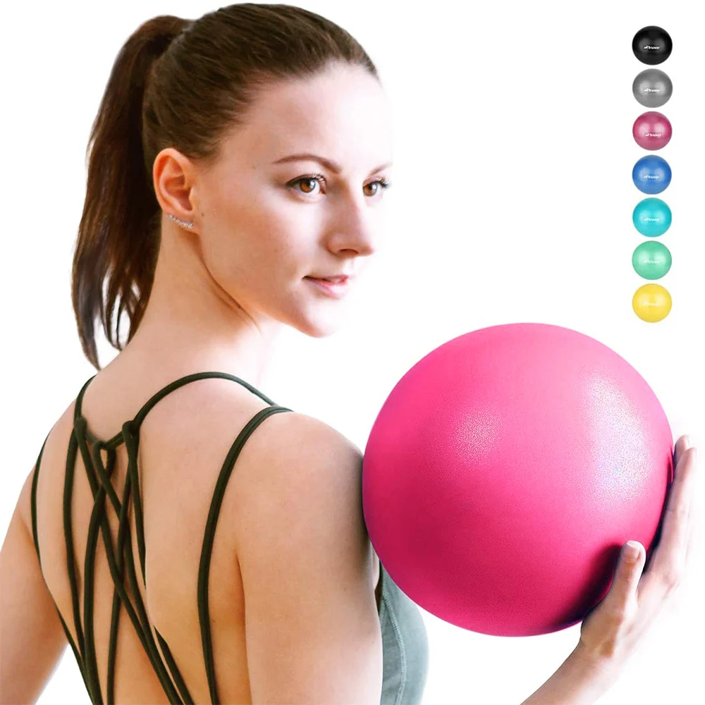 

9 Inch  Pvc Anti Burst Small Pilates Balls Mini Yoga Exercise Ball for Yoga, Balance, Core Training, Stretching, Purple blue pink red black silver gray