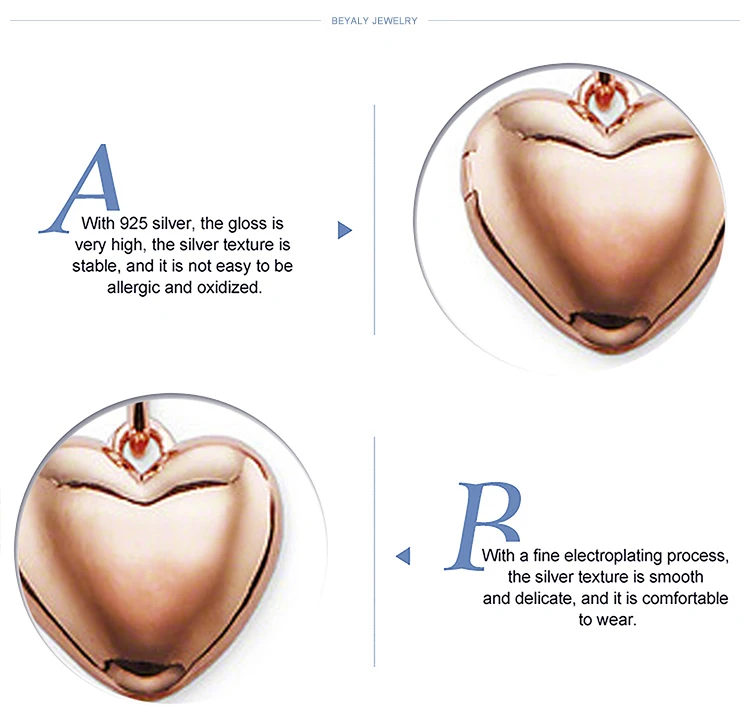 product-Rose Gold Plated Heart Locket Charm Silver Perfume Necklace-BEYALY-img