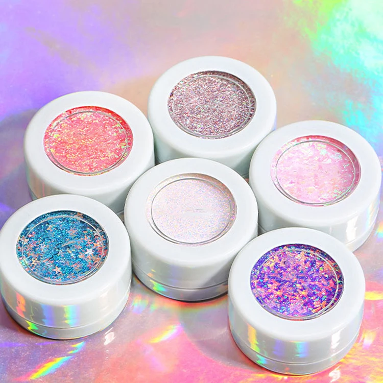 

Super Pigment Custom Logo Cosmetic makeup single Glitter eye shadow pan private label, 30 colors