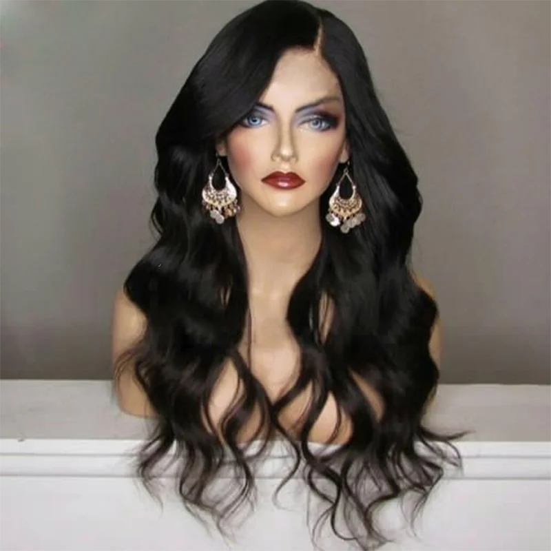 

European and American wigs female wig long curly three color synthetic wigs, Blonde