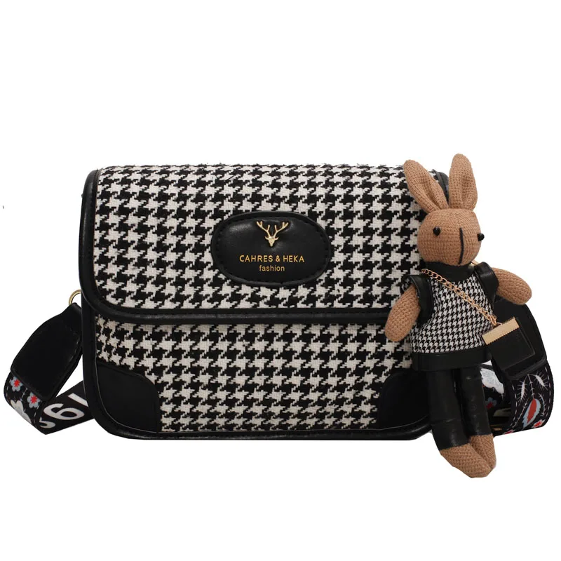 

Fashion houndstooth bag 2021 autumn/winter new temperament niche plateaued handbag single shoulder bag