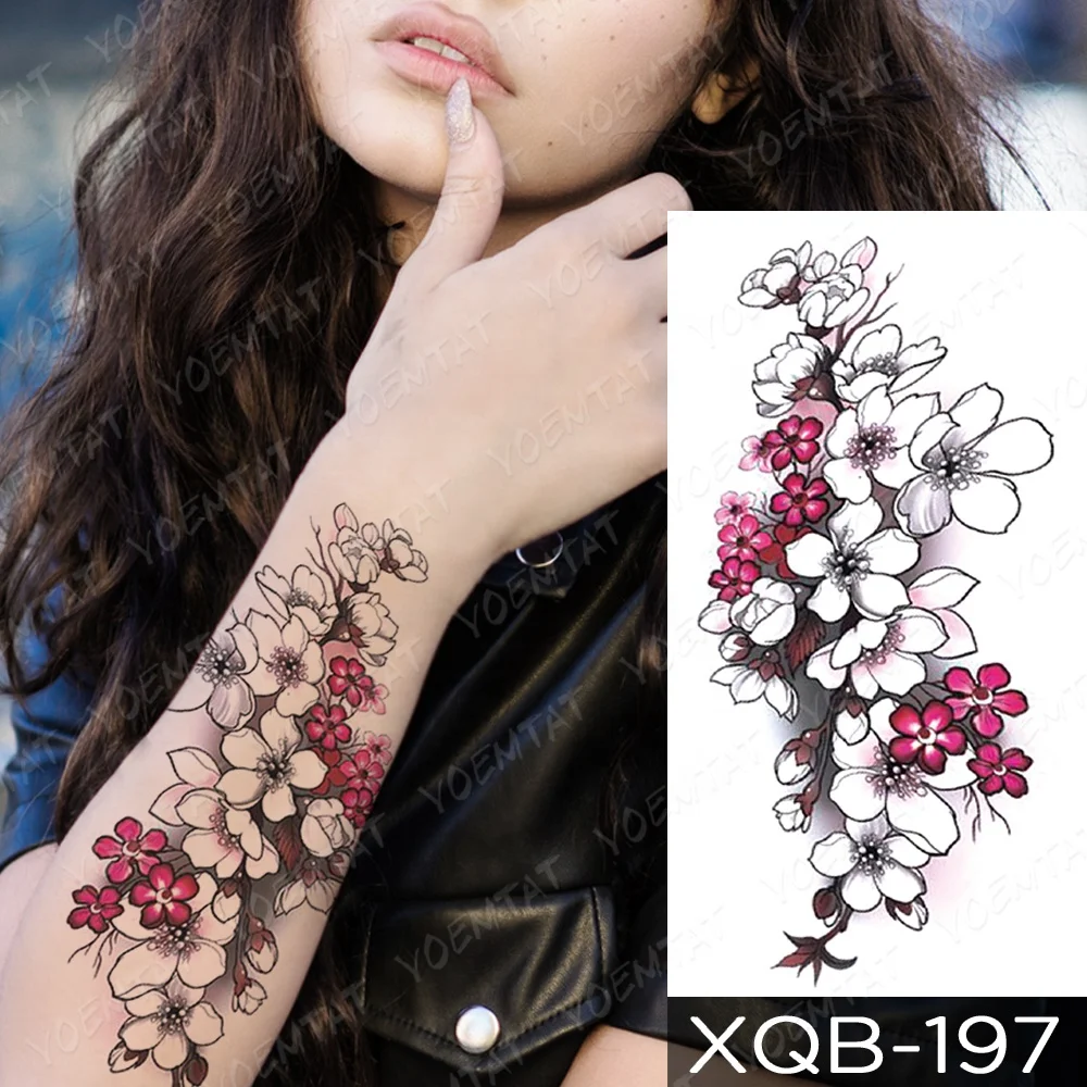 

Custom Cheaper Floral Temporary Waterproof Body Tattoo Sticker, Cmyk