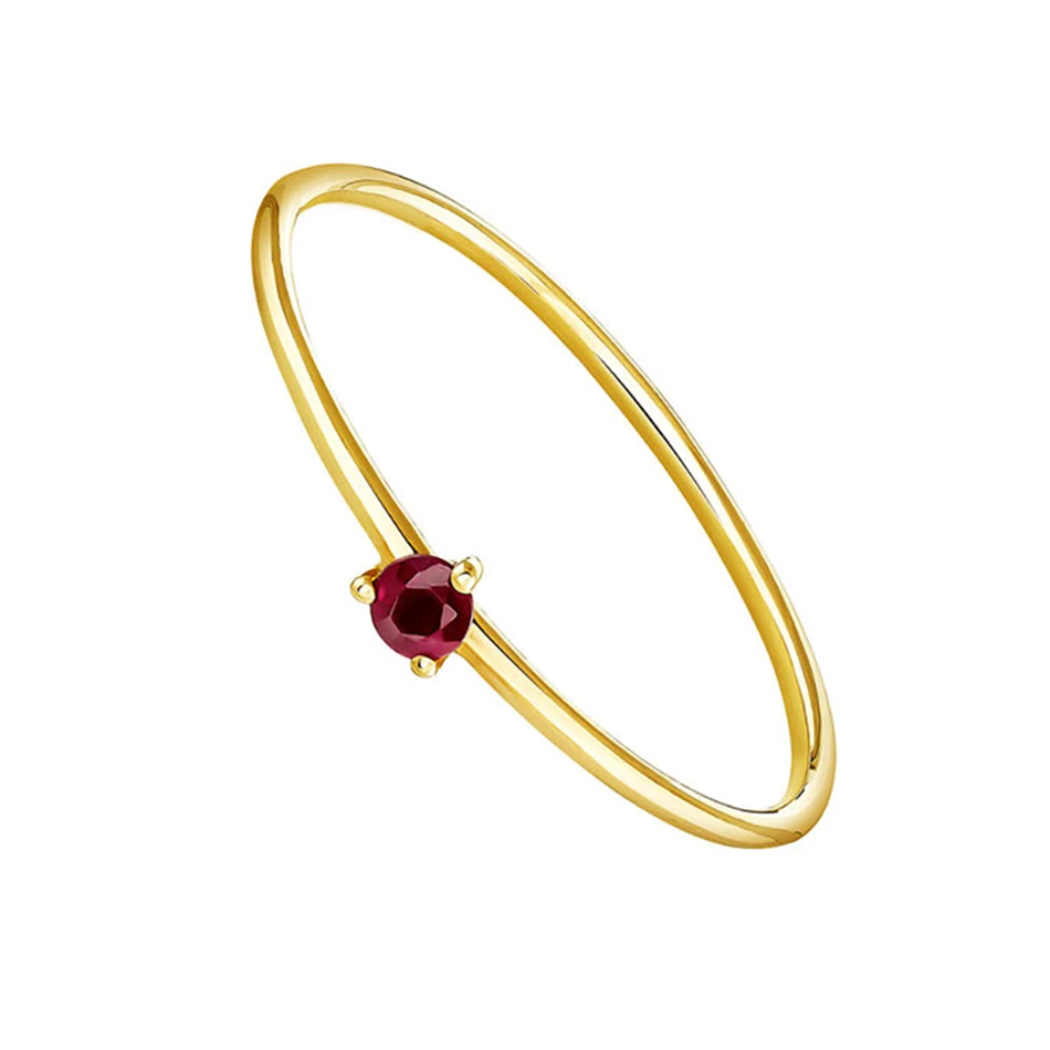 

Fashion Jewelry 925 Sterling Silver 14k Gold Plated Red Cubic zircon Woman Ring