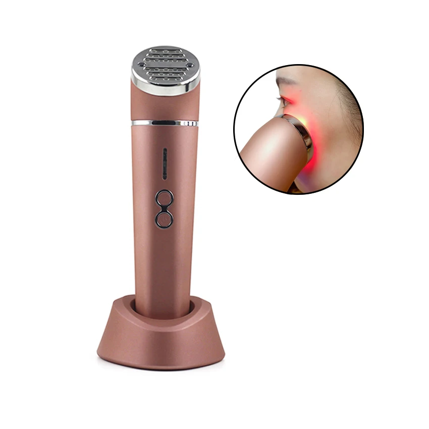 

2021 custom handheld heating facial led photon light therapy wand