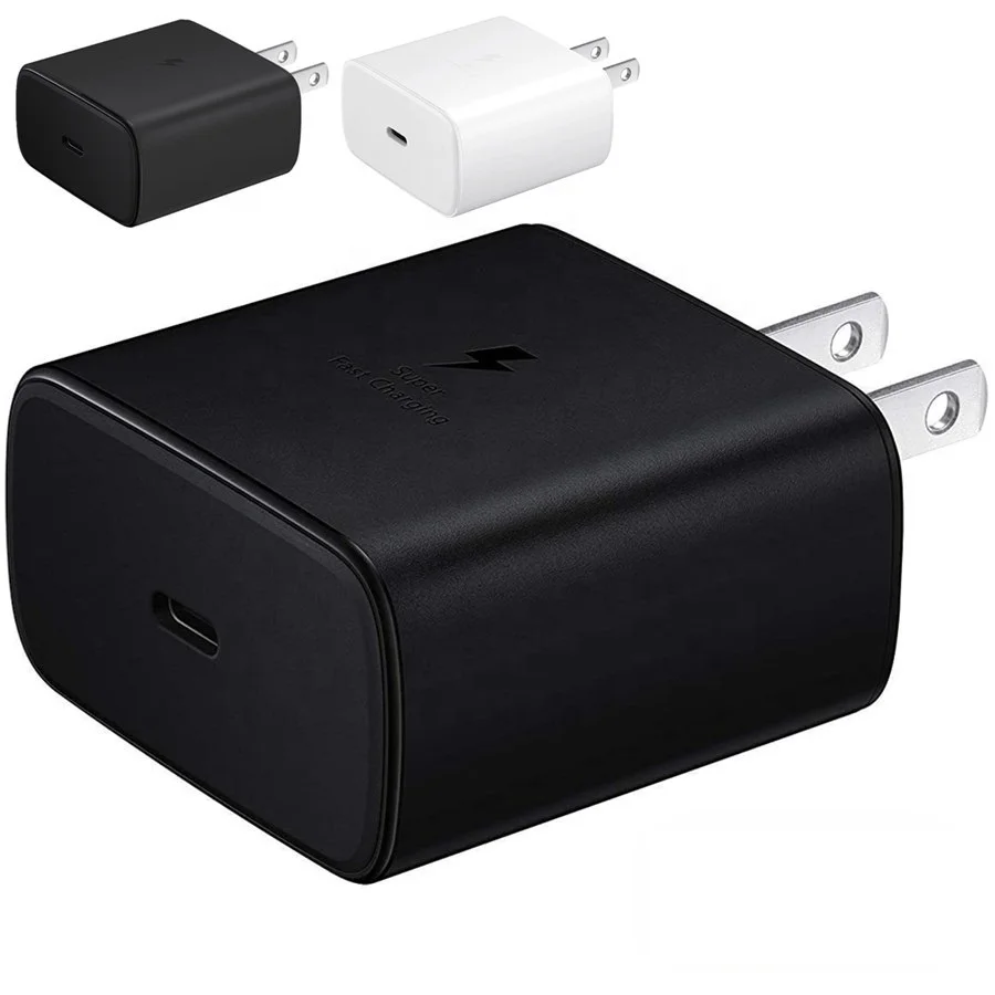 

Fast Wall Charger type c 45W PD Super Fast Charge Eu US Ac Home Travel Wall Charger For Samsung S10 S20 Note 10 S21 Iphone 12 11, White black