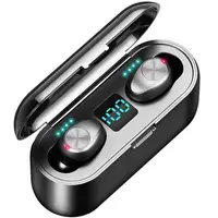 

2000mah Power Bank Led Digital Display F9 Wireless Earphone For Iphone Smartphone