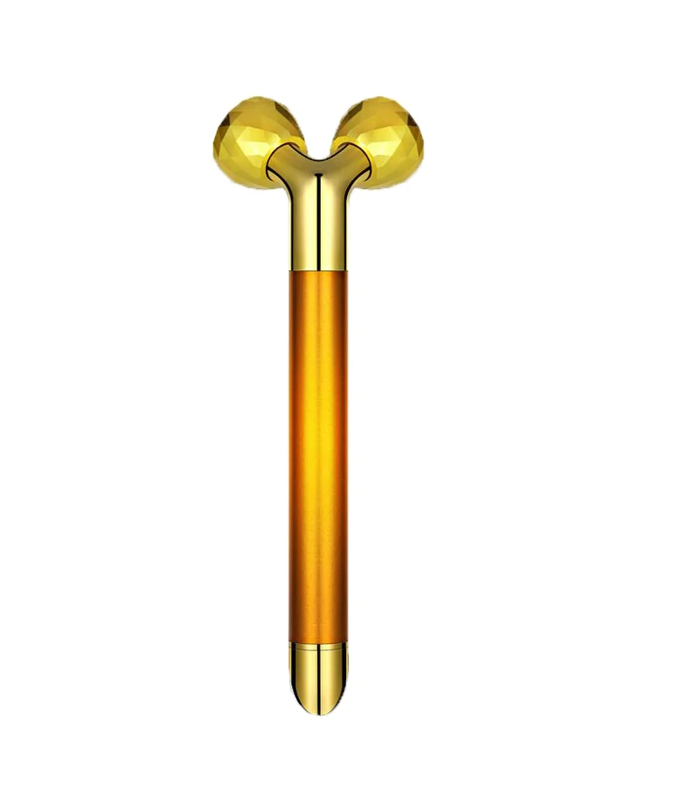 

V Shape Facial Roller Beauty Bar 24k Golden Beauty Care 3d Massager Stick Roller