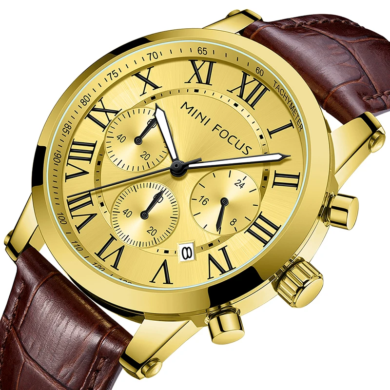 

2021 saat wholesale cheap men's stylish watches reloj deportivo business style gold plated big face mens sport watch