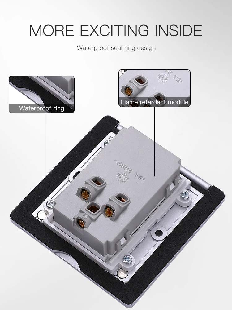 Wholesale Small standard multifunctional module 16A open floor socket