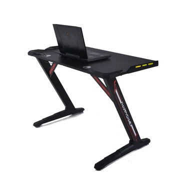 computer desk with lights
