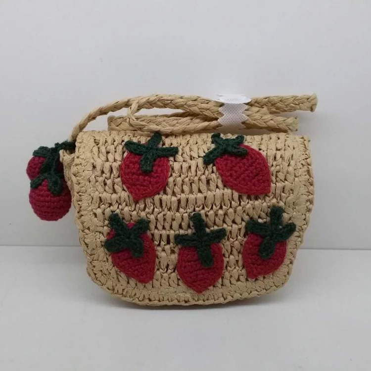 

Wholesale fashion summer lady paper straw beach fanny pack bag
