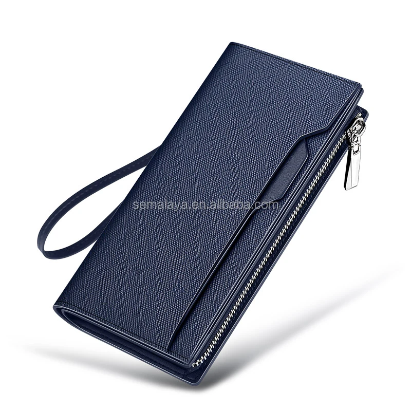 

custom luxury brand long wallet cowhide leather men wallet long wallet men pu leather for business