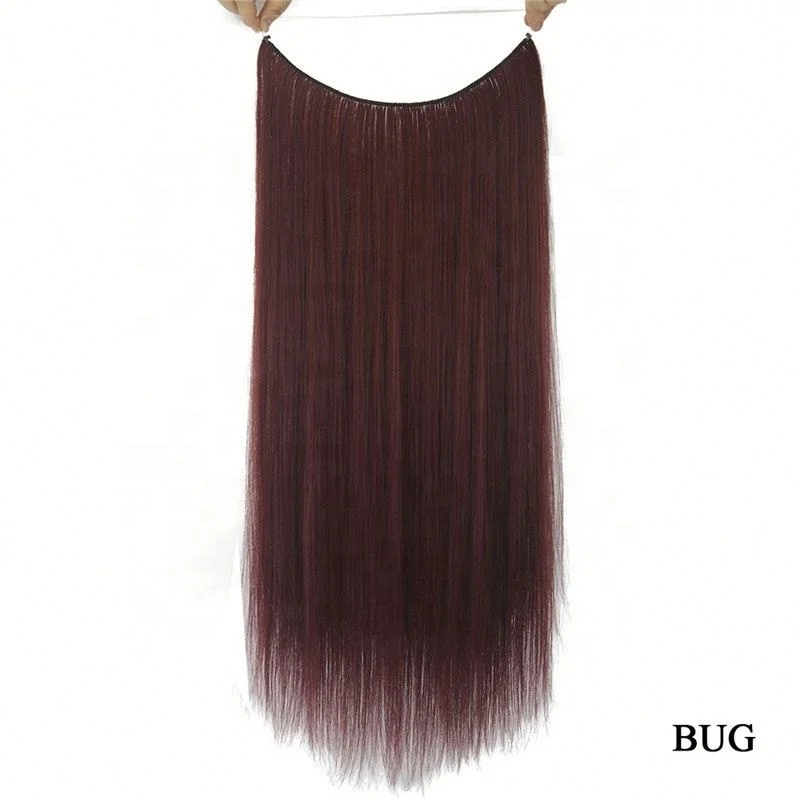 

JHCENTURY Long Straight Synthetic Hair Extensions, Multicolor