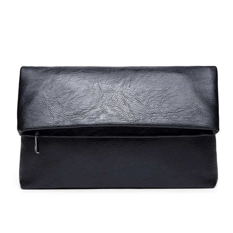 

O019 Fashion business casual black pu custom logo clutch bag men gifts large fold wallet portable customize designer hand bag, Black in stock,we can customized your color