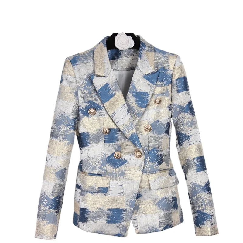 

2020 New Arrival Women Wholesale Double Breasted Fashion Ladies Blazers